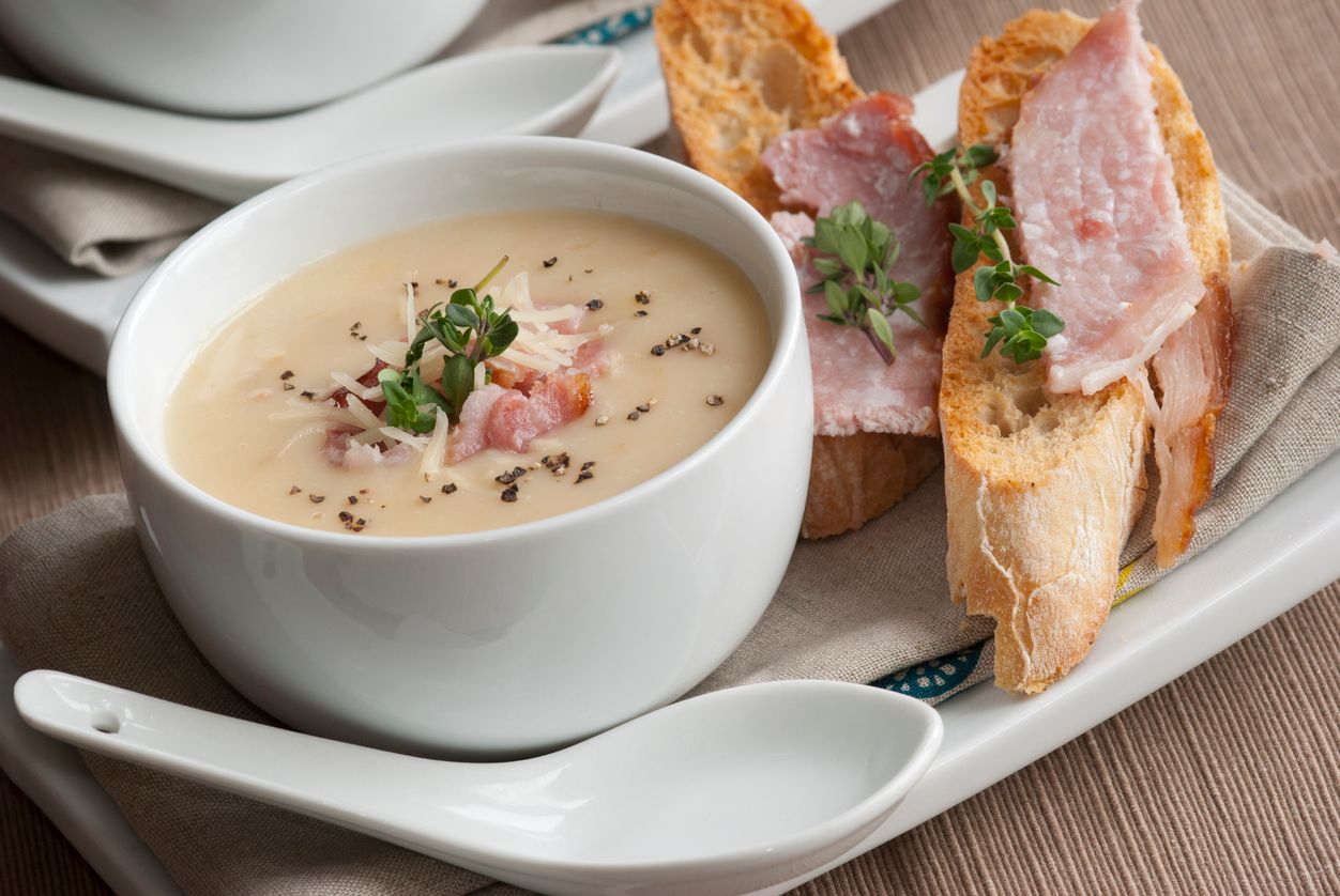 A rich and delicious cannabisinfused ham and potato soup recipe