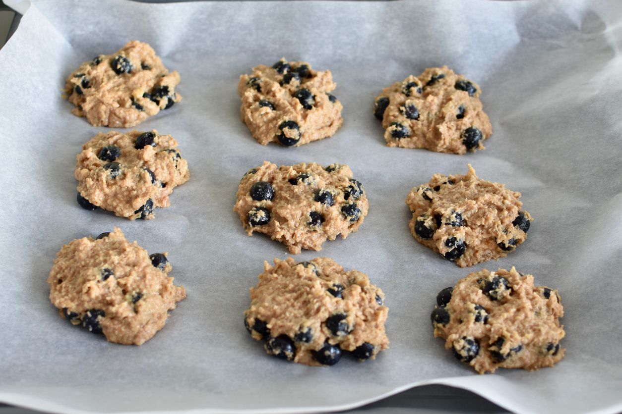 Soft and chewy blueberry cannabutter cookies