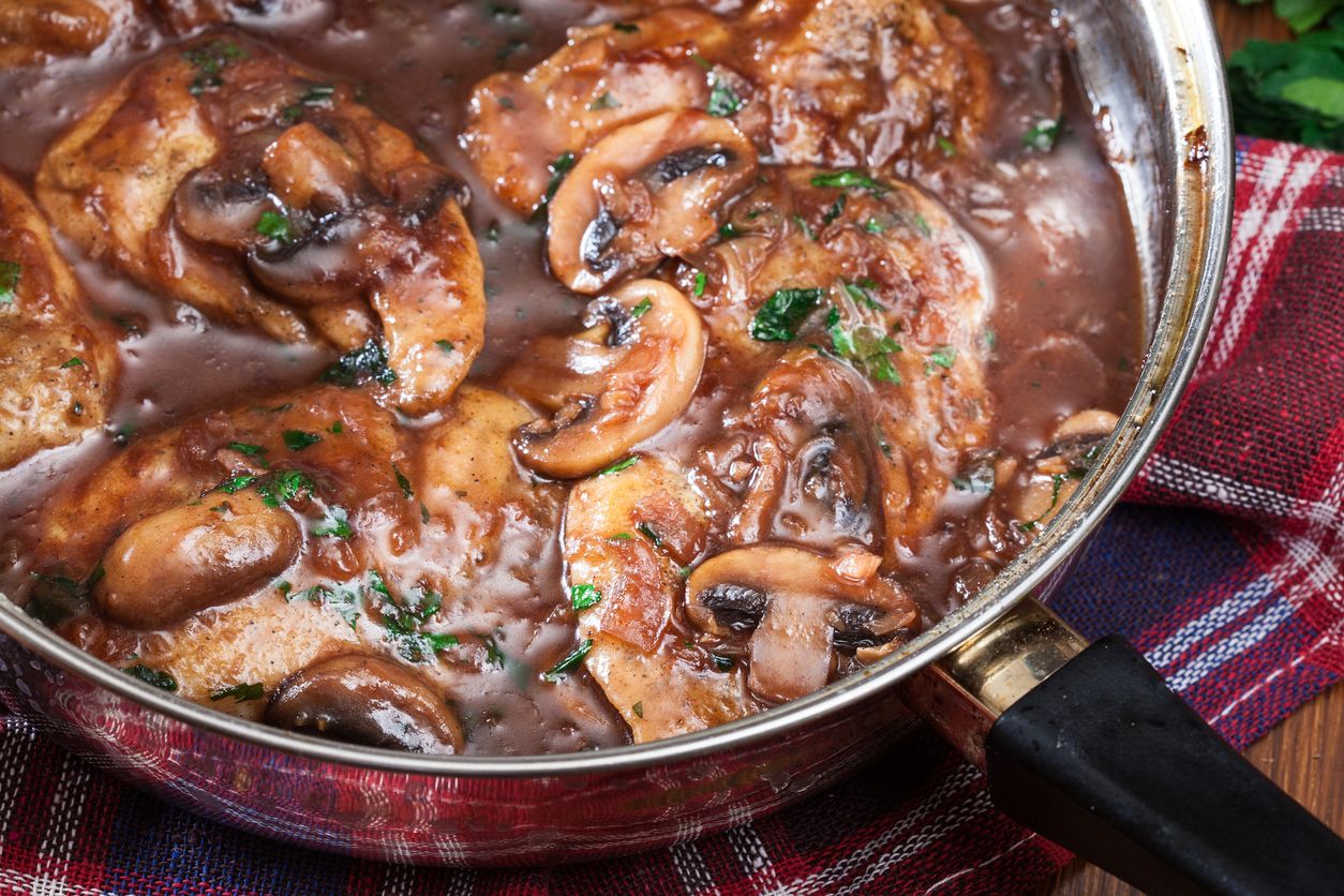 Weed and chicken Marsala