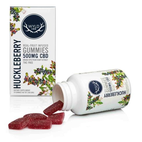 feature image 500 mg. CBD Gummies - Huckleberry