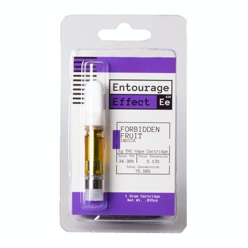 feature image Entourage Effect - Breathable - 1g THC Vape Cartridge Forbidden Fruit