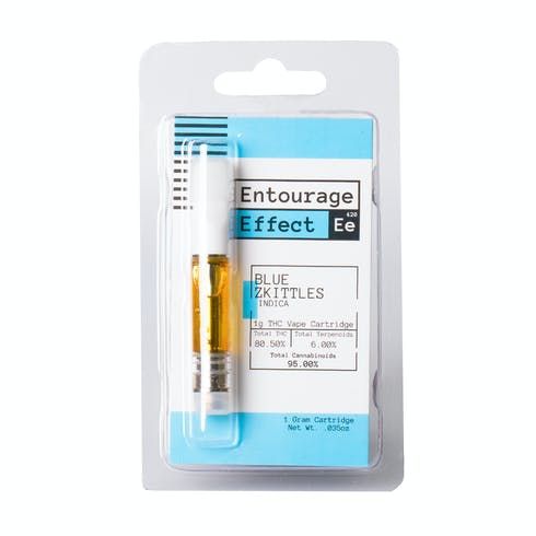 feature image Entourage Effect - Breathable - 1g THC Vape Cartridge (Blue Zkittles, 95% Cannabinoids)