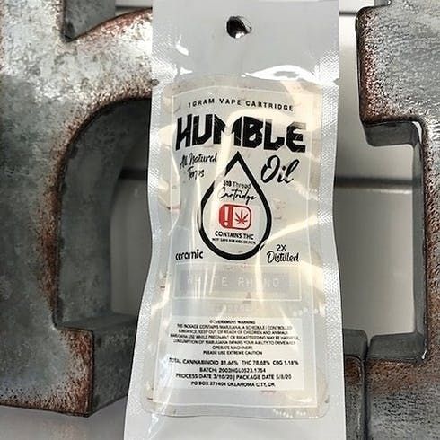 feature image Humble Oil Cartridge 1 gram - White Rhino