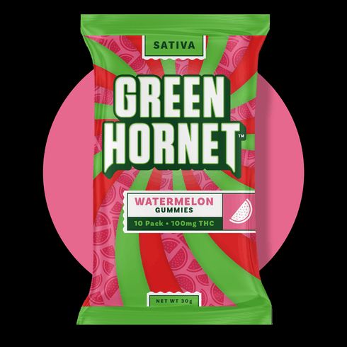 feature image Green Hornet Watermelon Sativa Gummies