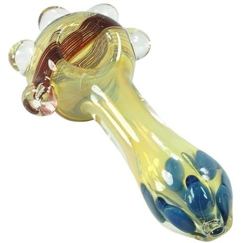 feature image 5" Heavy Fume Color Swirls Glass Pipe