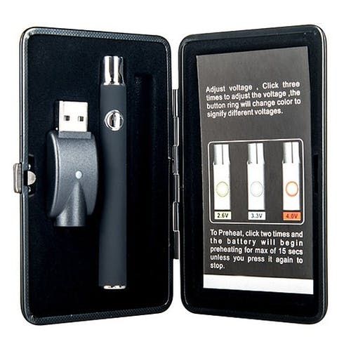 feature image Black Adjustable Pre-Heat Slim Pen Kit In Case With Charger